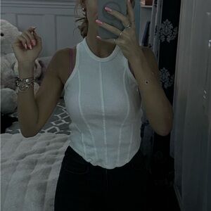 White Sleeveless Top